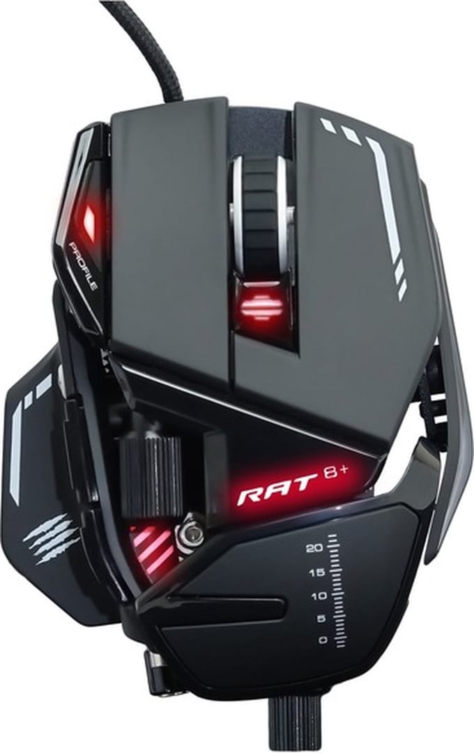Mad Catz R.A.T. 8+ Optical Gaming Mouse - Gaming muis - Optisch - 11 knoppen - Zwart