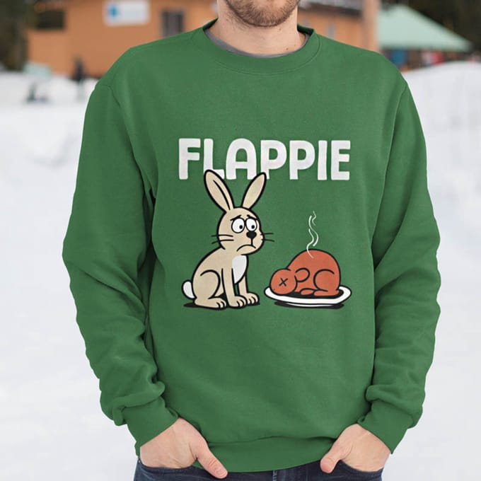 Foute Kerst Trui Groen Flappie XS