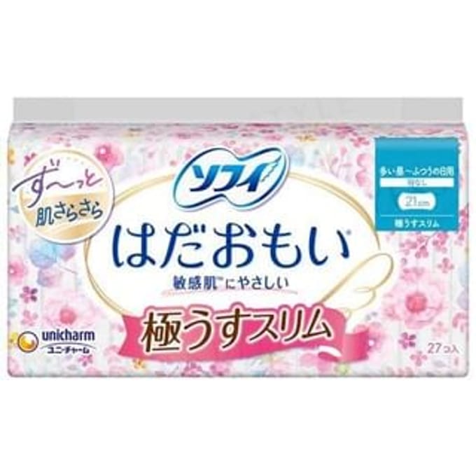 Unicharm - Sofy Hadaomoi Ultra Thin Slim Feminine Pads 21cm 27 pcs