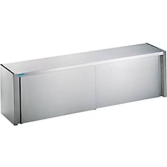 Hangkast, rvs, met schuifdeuren, B 2000 mm