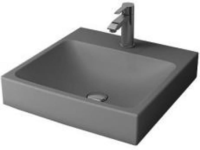 Bocchi Scalae Design Wastafel Met Kraangat 485x480 Mat Grijs
