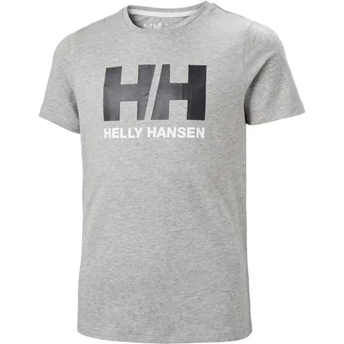 Helly Hansen Logo T-shirt Met Korte Mouwen Grijs 10 Years Kinderen