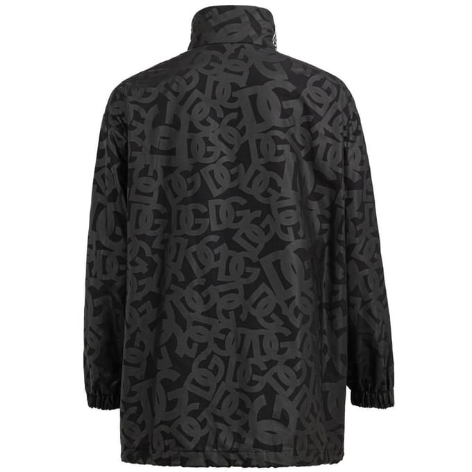 Overmaat winddichte jas met logo Dolce & Gabbana