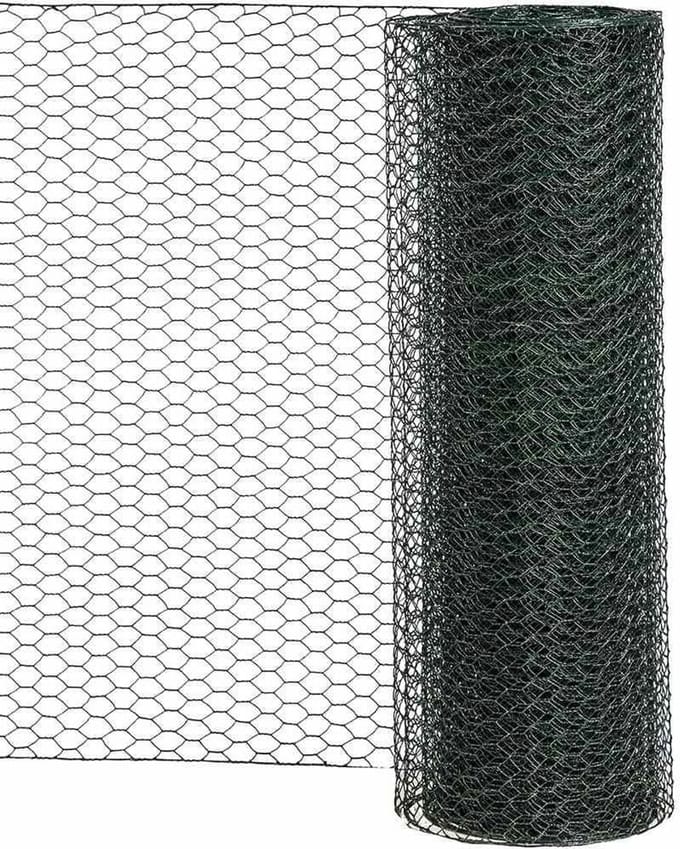 Hexagonaal Gaas - Kippengaas Tuin - Bescherming Tuin - Gegalvaniseerd PVC - 13 mm 25 m - Groen