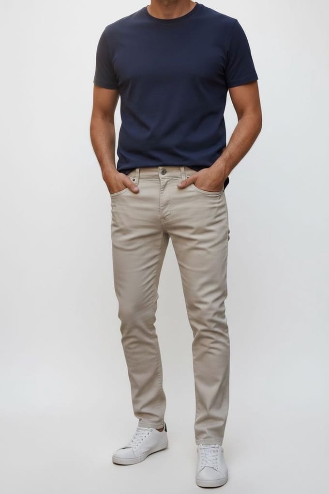 Wrangler - Waist Inseam - Broek - Mannen - Gebroken wit - Maat W33 L32