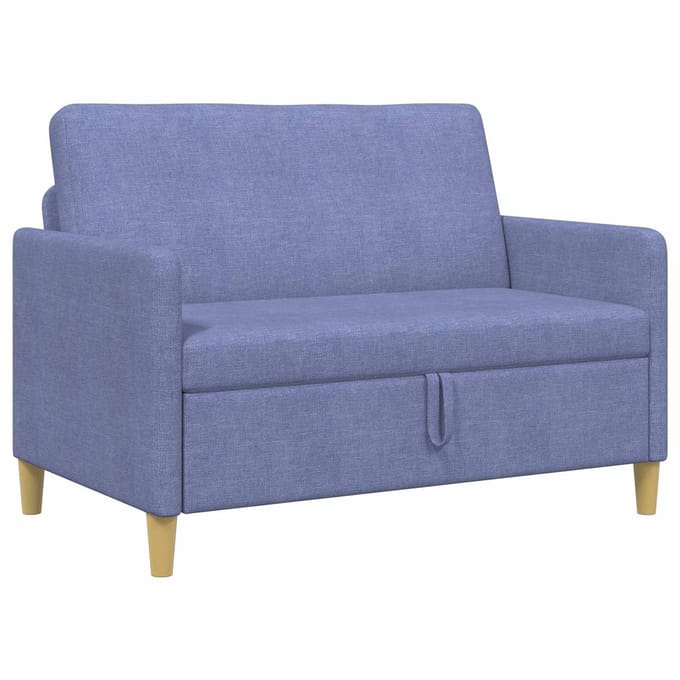 vidaXL - Sofa - met - Opbergruimte - Jeans - Blauw - 122 - x - 78 - x - 87 - cm - Polyester