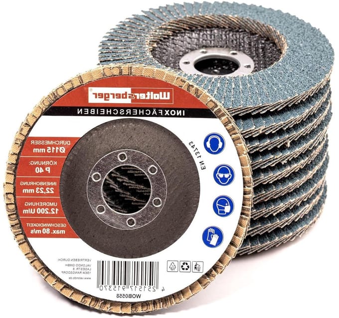 Set van 8 Slijpschijven Ø 115 mm voor Hoekslijpers