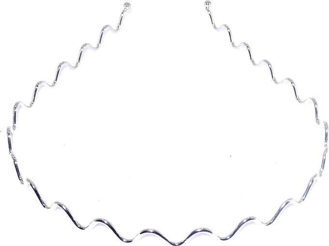 Diadeem metaal ribbel zilver