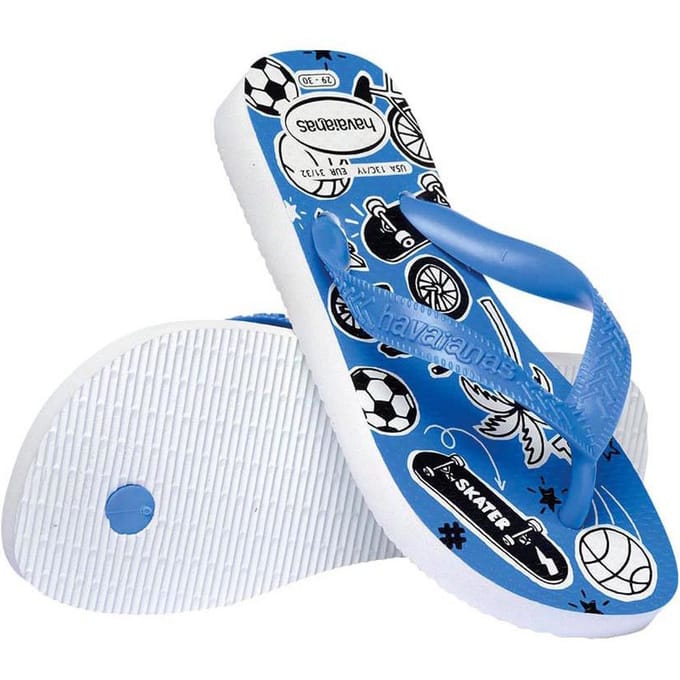 Havaianas HAV. KIDS ATHLETIC Wit/Blauw Jongens Slippers - Wit/Blauw