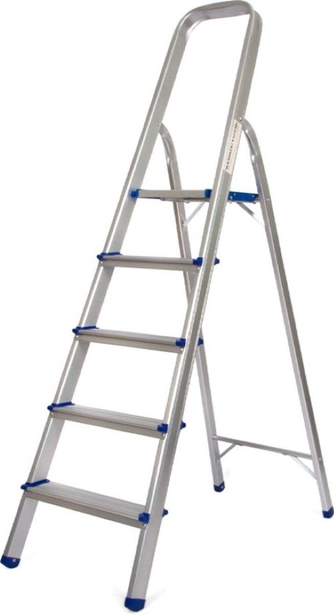 TRAPLADDER 5 TREDEN ALUMINIUM EN-131 GEKEURD
