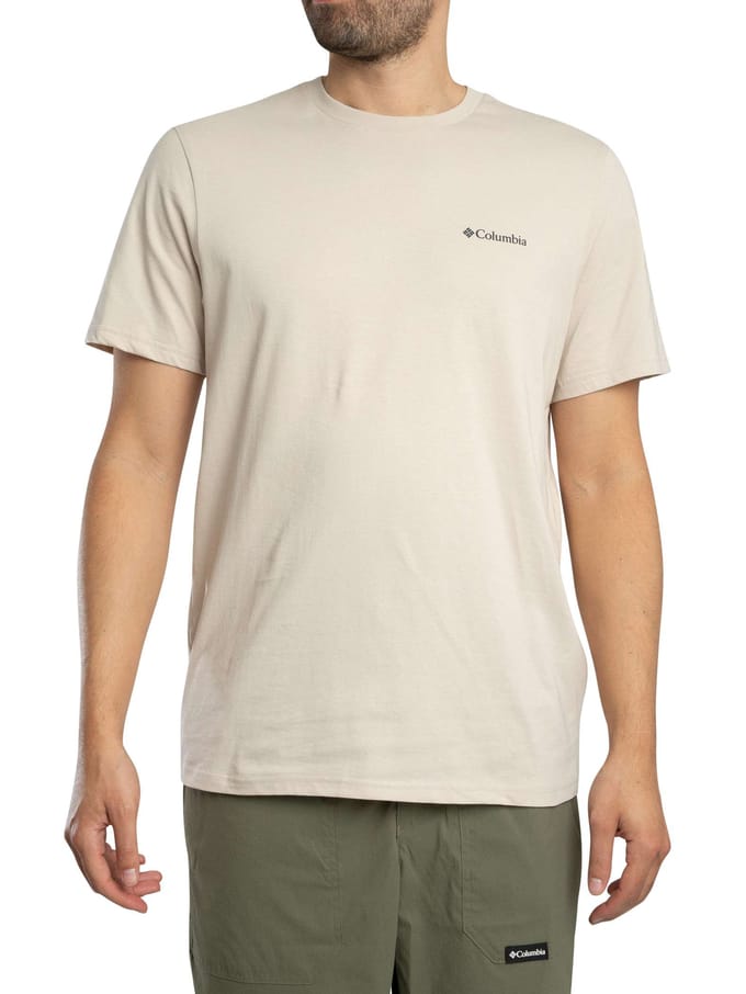 Columbia Grafisch T-Shirt Met Logo Op De Achterkant, Beige