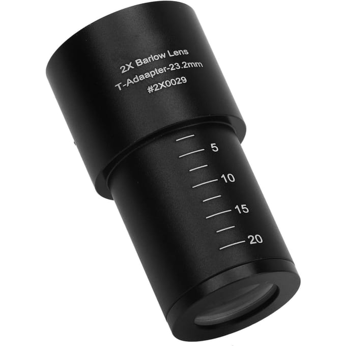 Objectif oculaire multiplicateur 2X 23,2 mm, corps universel en alliage d'aluminium, objectif de microscope pour