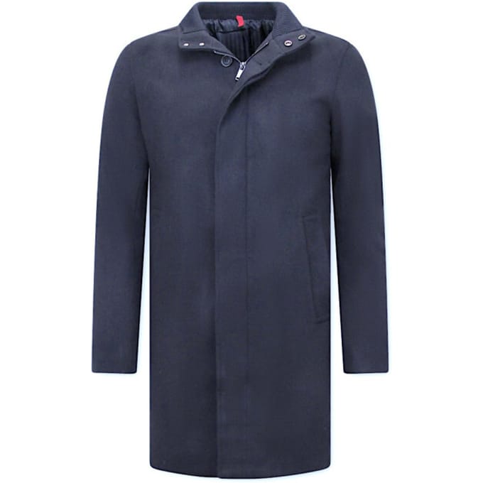 Mantel Jas Heren - Overcoat Heren - Trenchcoat Heren - Blauw
