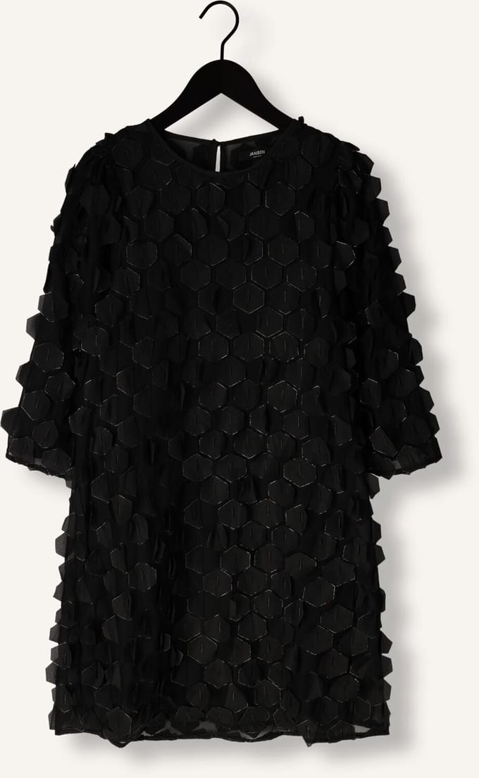 Jansen Amsterdam 3d560 Jurk Pia Dames - Jurk - Zwart - Maat S