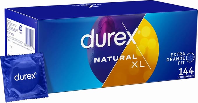 Durex Condooms - Natural XL - 144 stuks - Extra Groot - Discreet Verzonden