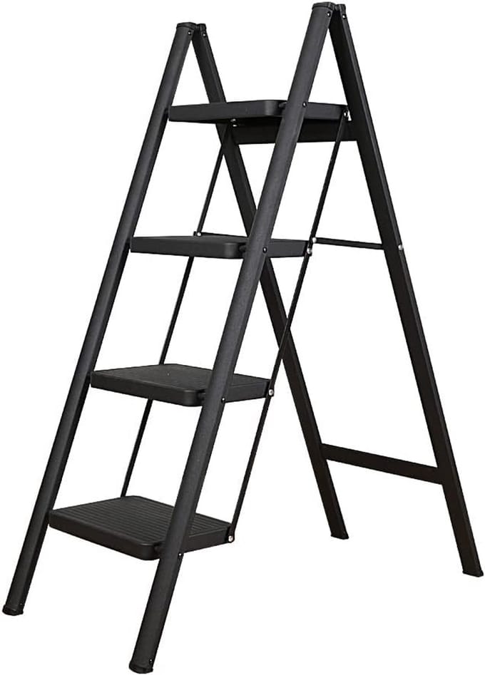 Inklapbare 4-Treden Trapladder Lichtgewicht Aluminium – Max. 150 kg Belasting