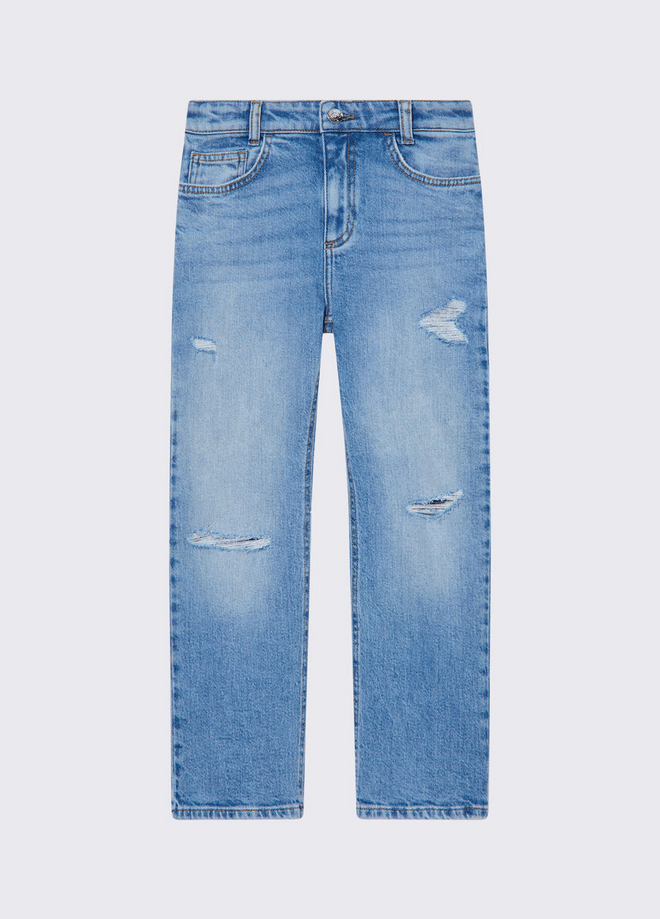 jeans met blauwe denim baby tranen