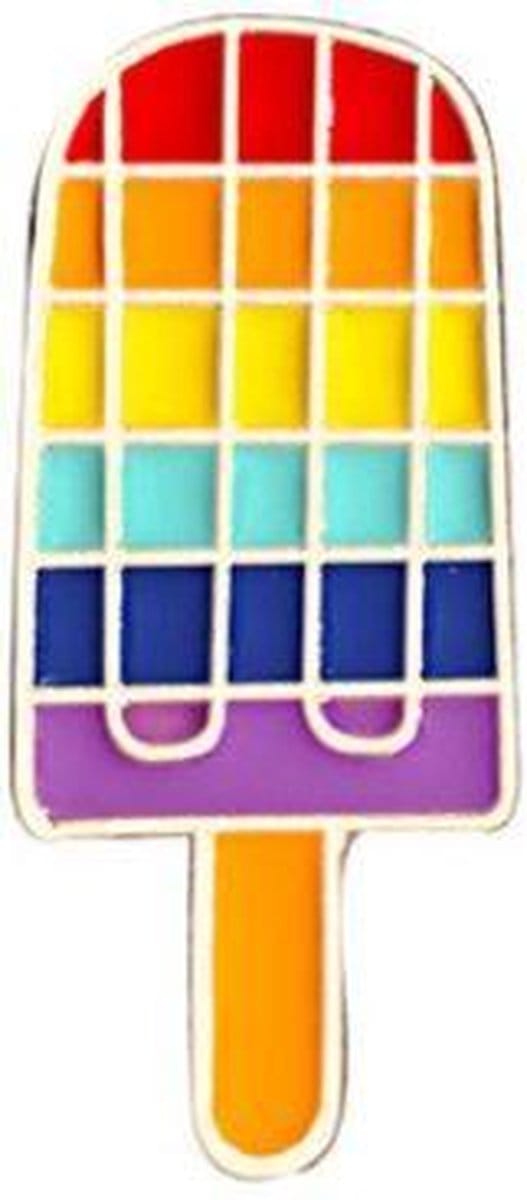 Pride Ijsje Kledingspeld - Gay Pride - Regenboog Pin Broche - 1 stuks