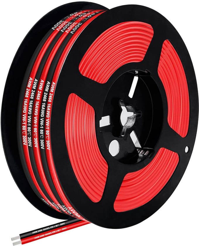 Elektrisch Flexibel Snoer 5 Meter - 16 AWG Koperdraad Tinnen Geïsoleerd voor LED Verlichting