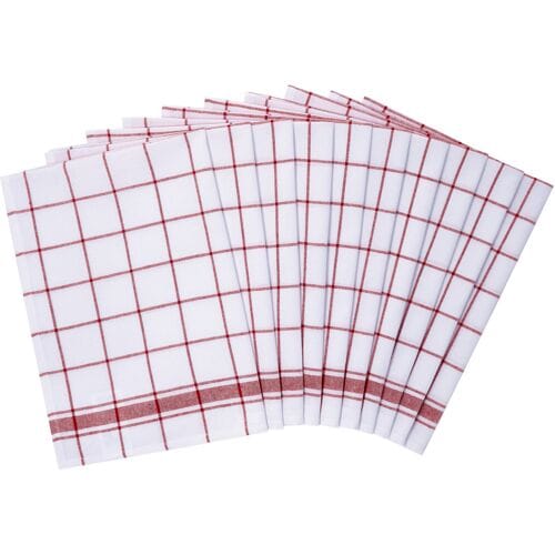 W5 Theedoekenset, 10-delig, 50 x 70 cm (Rood)