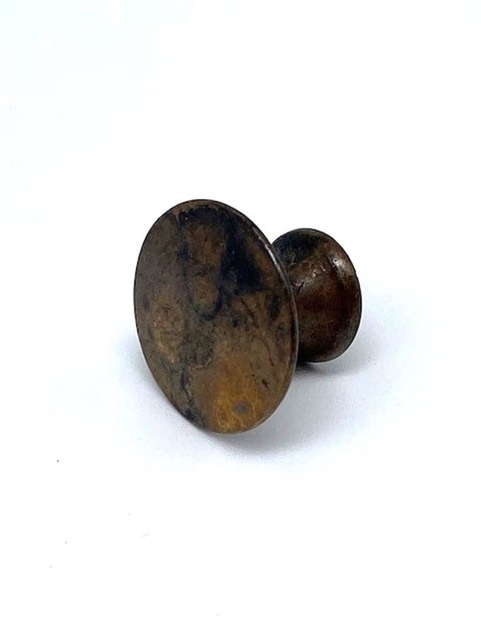 Knop Messing Antiek rond 20mm