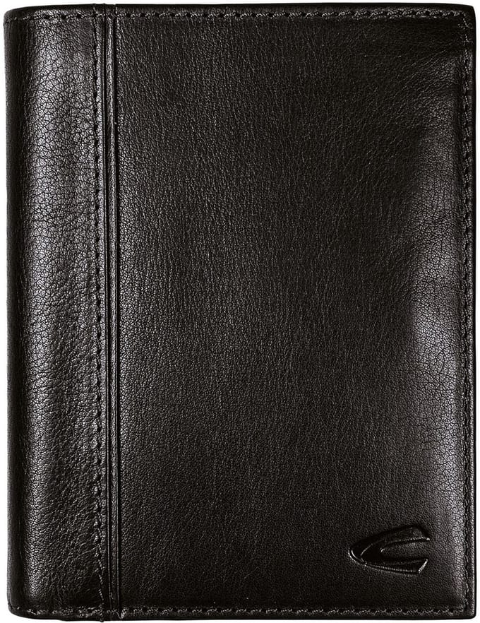 camel active Leren portemonnee Pine High Form Wallet Black zwart