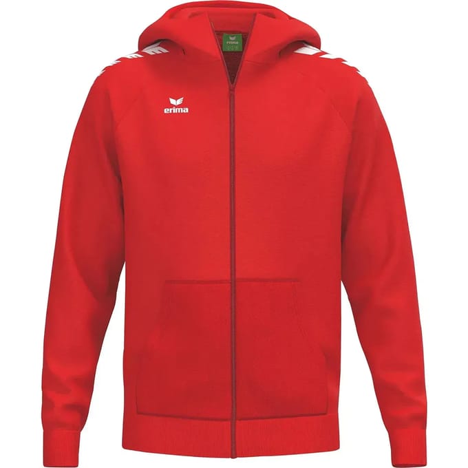 Erima Cmpt Wings Hooded Full Zip Kinderen - Rood | Maat: 140