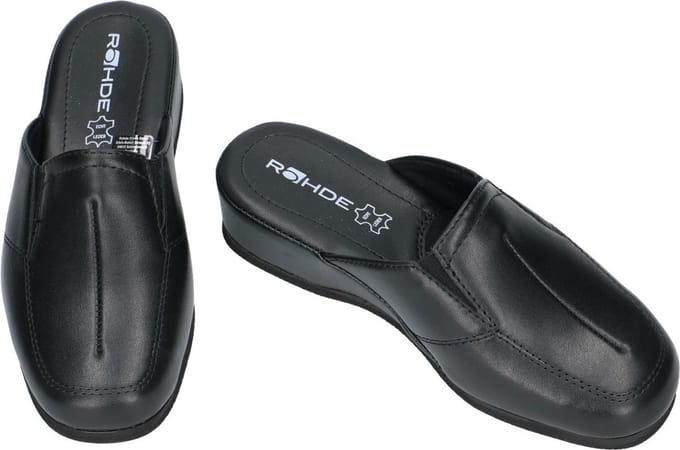 Rohde -Dames - zwart - pantoffels - maat 41.5