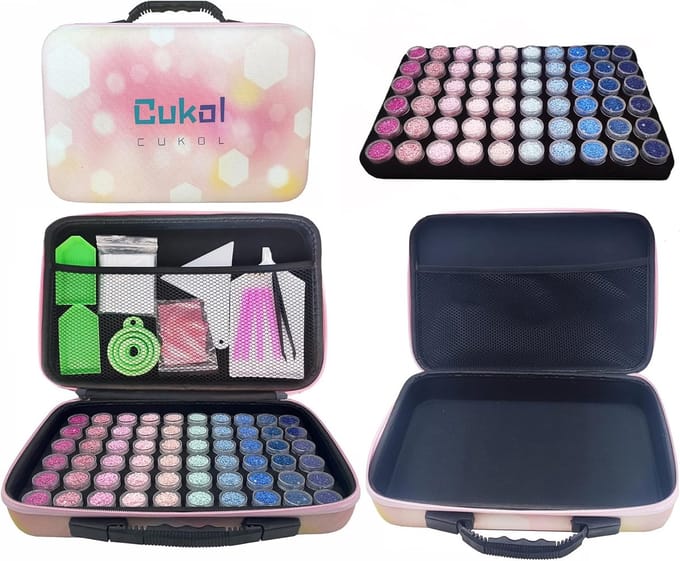 Diamant Schilderen Opslag - Kralen Boor Organizer - Hobby Knutselen - 60 Grote Slots
