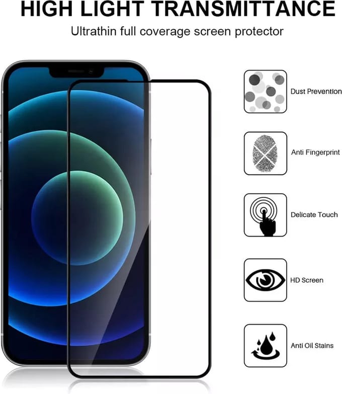 Screenprotector Glas - Tempered Glass Screen Protector - 1x Geschikt voor: Apple iPhone 14 Pro