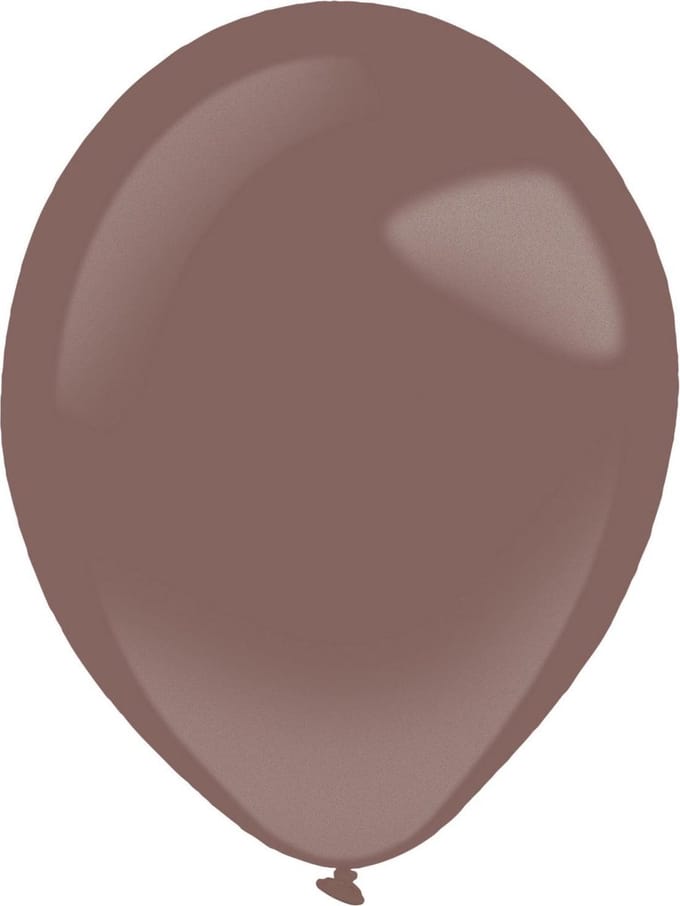 Amscan Ballonnen Metallic 28 Cm Latex Bruin 50 Stuks