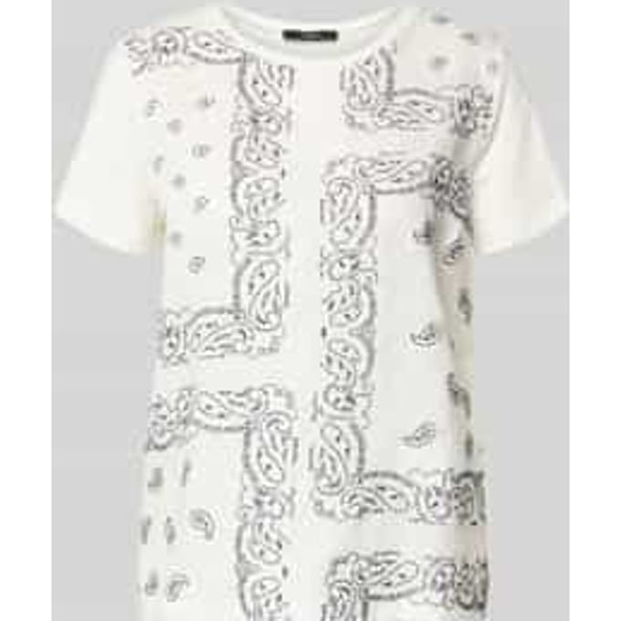 regular fit T-shirt van mix van katoen en linnen model 'GENIO'