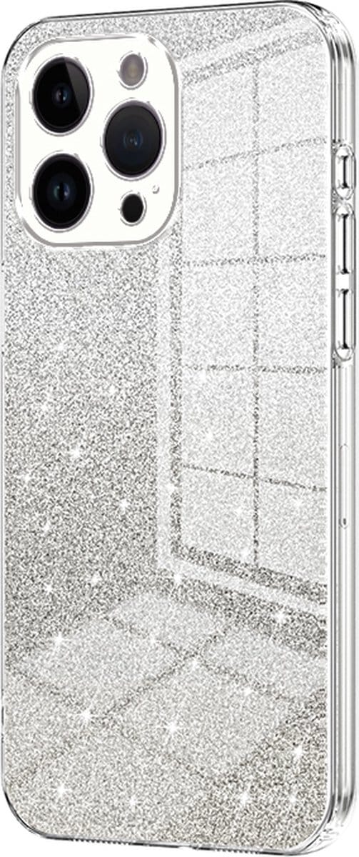 iPhone 13 PRO MAX Hoesje - Siliconen Glitter Case Back Cover - Magsafe Compatible - Transparant - Provium