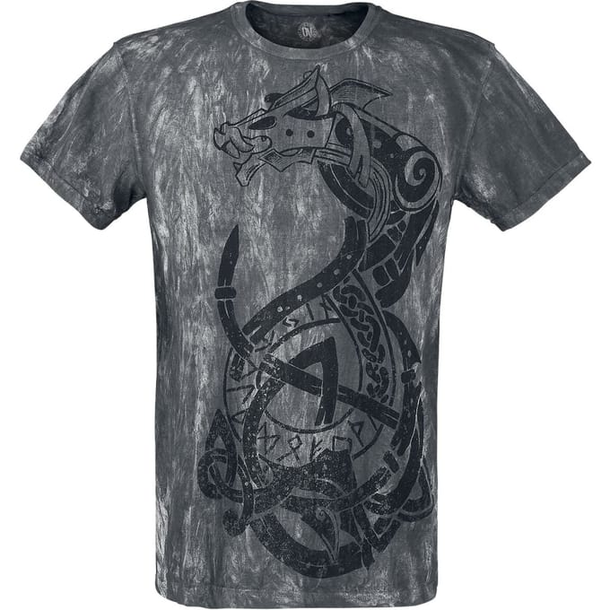 Outer Vision - Gothic T-shirt - Viking Warrior - S tot 4XL - voor Mannen - grijs