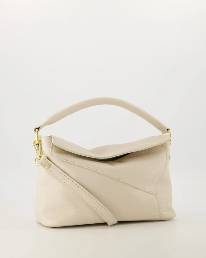 TAS - crossbody- ecru - leer -nieuw - trendy