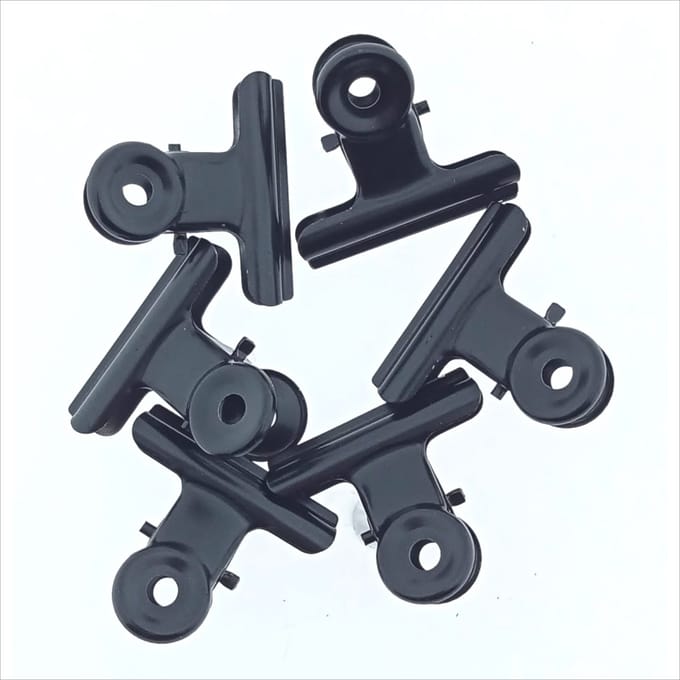 Bulldog clip - Papierklem - zwart - 30 mm - 20 stuks
