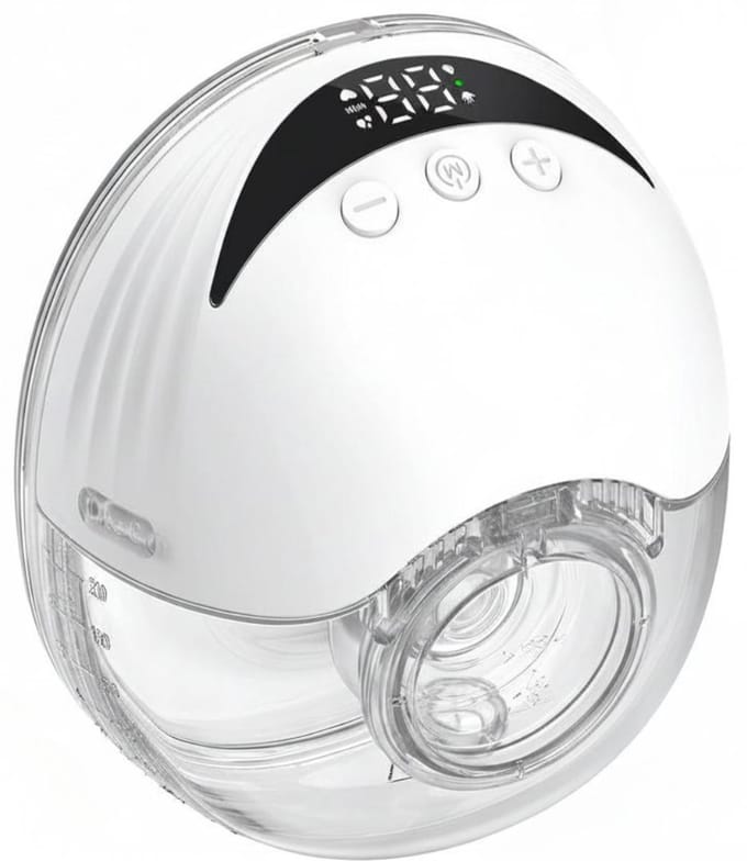 DnA® Borstkolf - Handsfree Borstkolf - Elektrische Borstkolf - Handkolf - Wit - 18cm x 14cm x 8cm