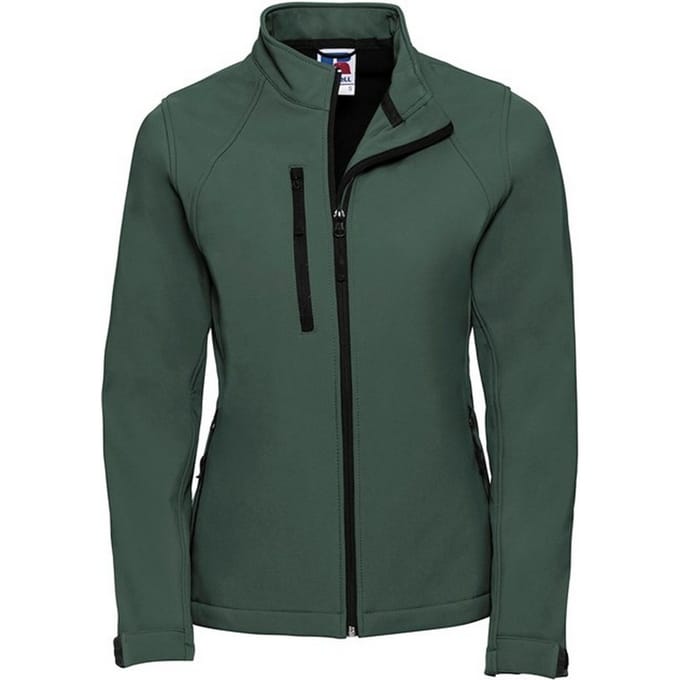 Russell Dames/Dames 3 Layer Soft Shell Jas (Fles groen)