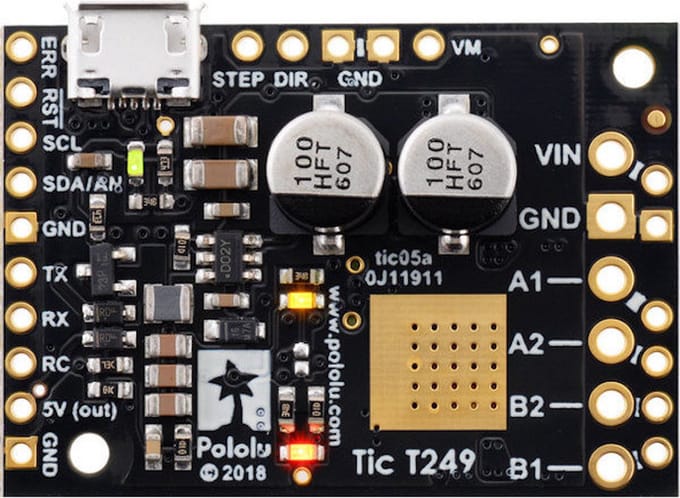 Tic T249 USB Multi-Interface Stepper Motor Controller Pololu 3138