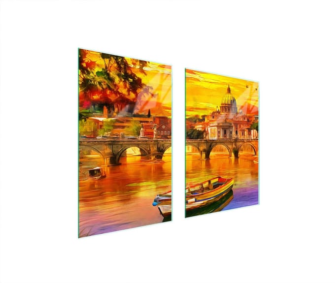 TMK ArtDeko - Snijplank - Beschermplaat - Glas - 65x52 cm