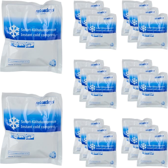 Instant coldpack - set van 20 - zonder vriezer - koelt tot 25 min
