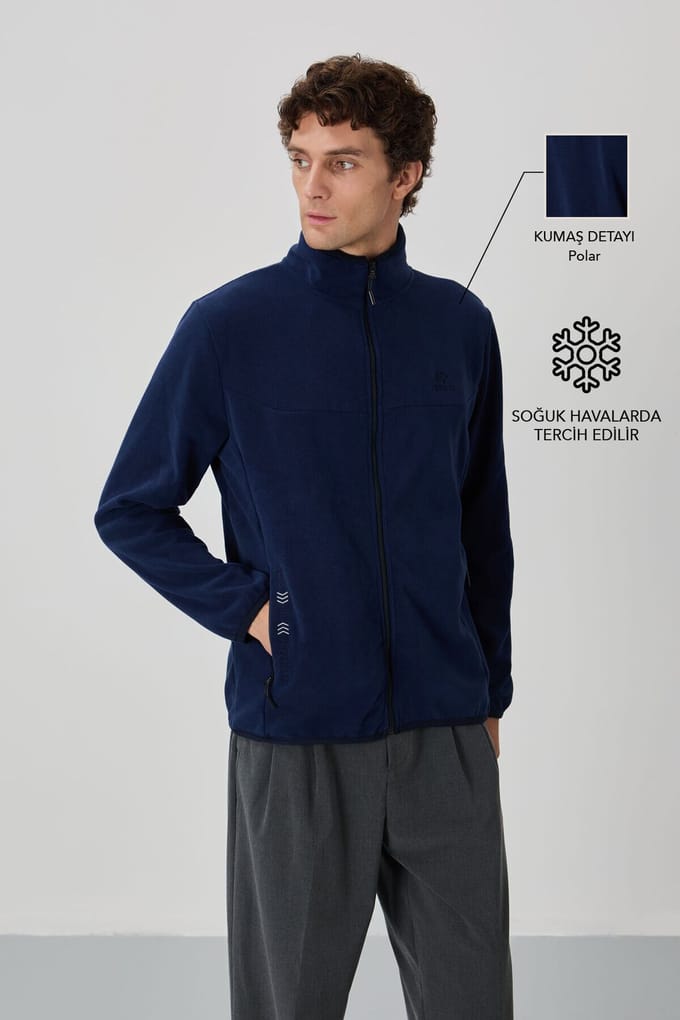 Heren Pluche Zip-voor Sweatshirt