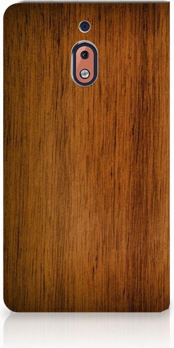 Nokia 2.1 2018 Book Wallet Case Donker Hout