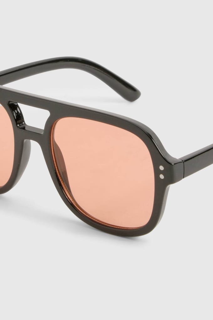boohoo Dames Retro Aviator Zonnebril | Dark Brown