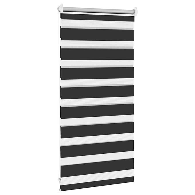 vidaXL - Zebra - rolgordijn - 40,9 - x - 100 - cm - stofbreedte - 36,7 - cm - zwart