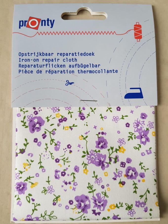 Opstrijkbaar reparatiedoek, Pronty, 10x40 cm.