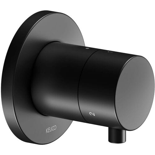 Keuco IXMO Black Selection concealed diverter valve for 3 consumers with Comfort handle, round 59548371001