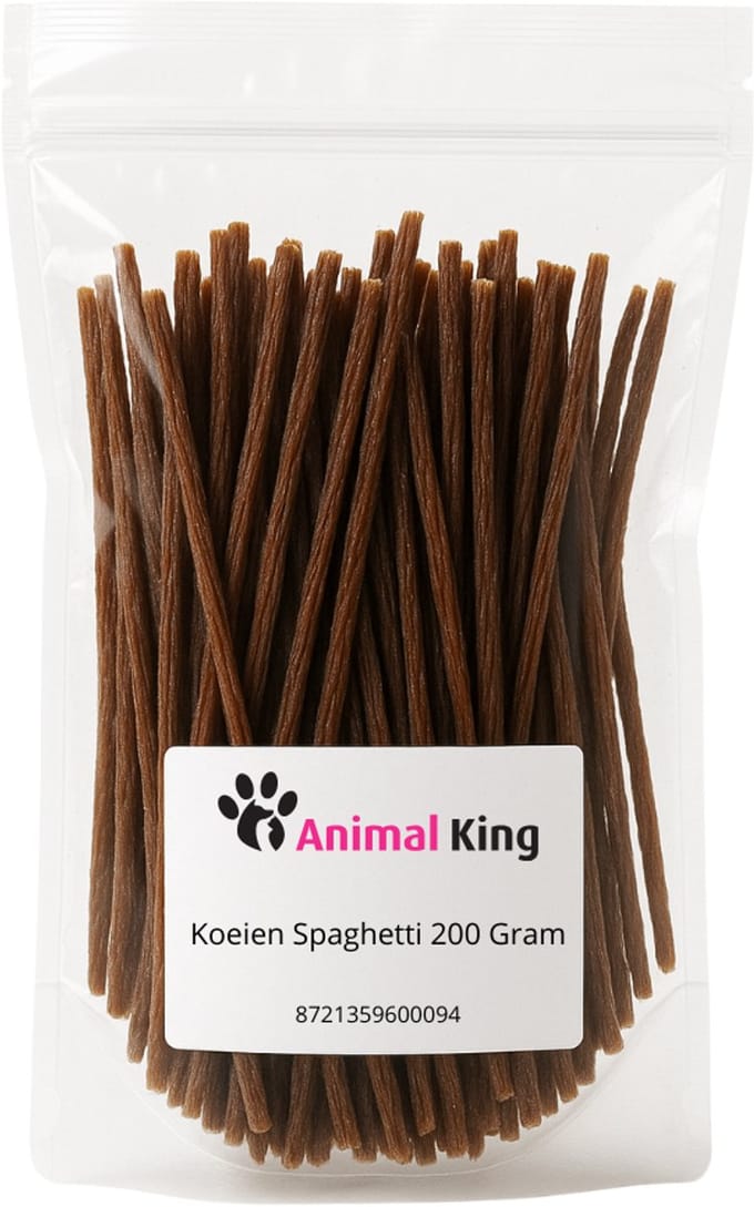 Animalking Koeien Spaghetti - Hondensnacks Gedroogd - Snacks Hond - Hondenvoeding - 200 Gram