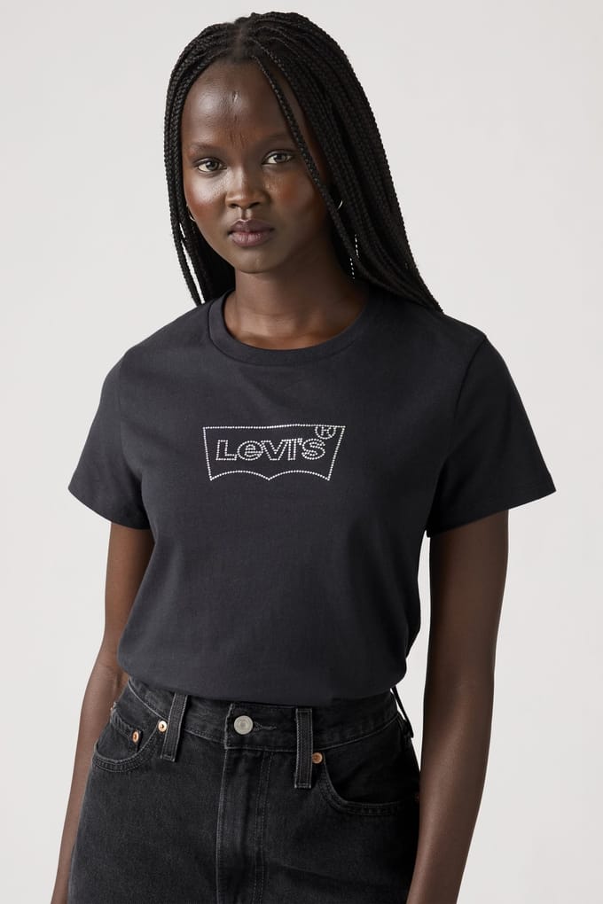 Levi's Rhinestone Perfect Tee Größe: S | Hemden Outlet | Damen