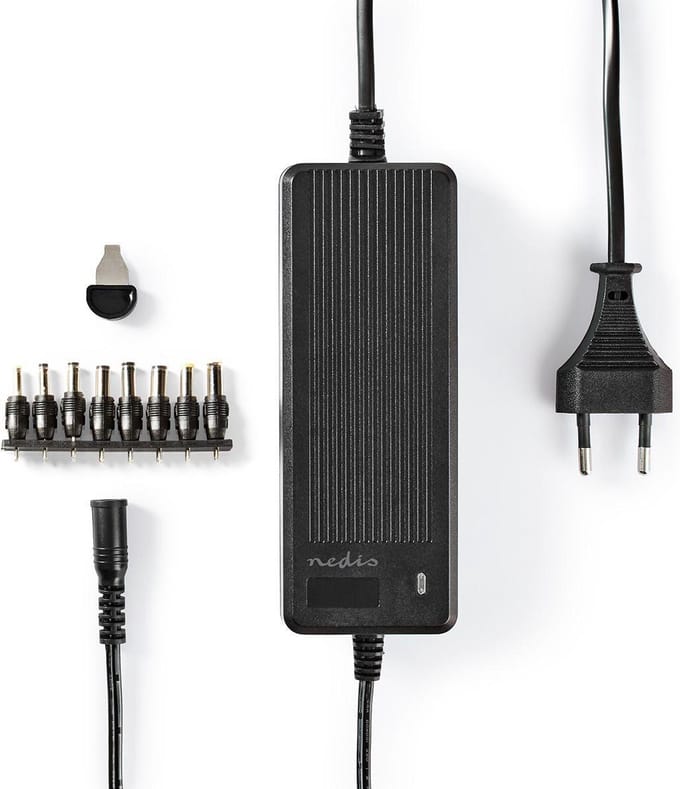 Nedis Universele Adapter – 60W – 6–16V DC – 8 Pluggen – Zwart